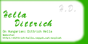 hella dittrich business card